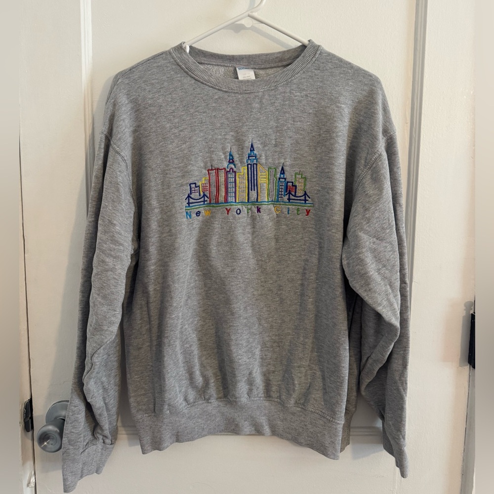 Gray NYC Skyline Crewneck